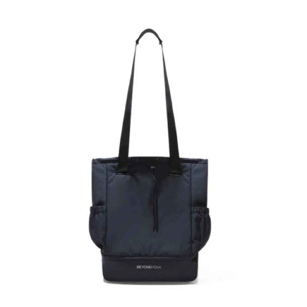Beyond Yoga Black Convertible Backpack Tote Bag with Shoe Compartment